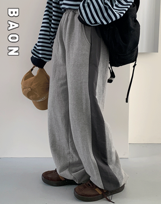 [1천장돌파][BAON] 로키투 배색 스트링 조거 팬츠 (2color) - 봄ver.