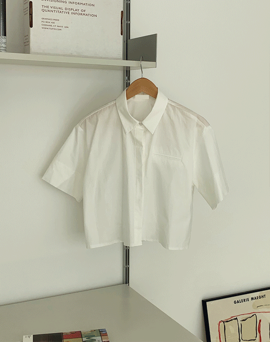 콘치 크롭 셔츠 (3color)