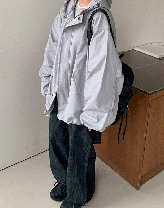 [unisex] 라크티 후드 야상 자켓 (4color)