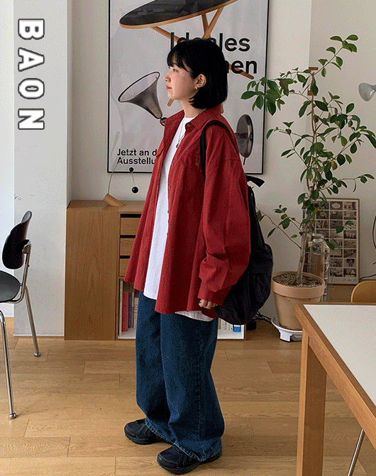 [2천장돌파][BAON] 킨쿠즈 포켓 오버 셔츠 (3color)