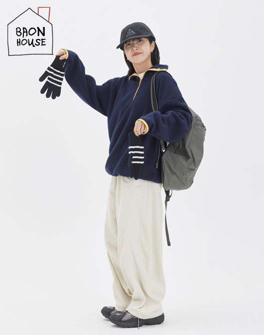 [2천장돌파][BAONHOUSE] Yupio fleece half zip-up mtm (2color)