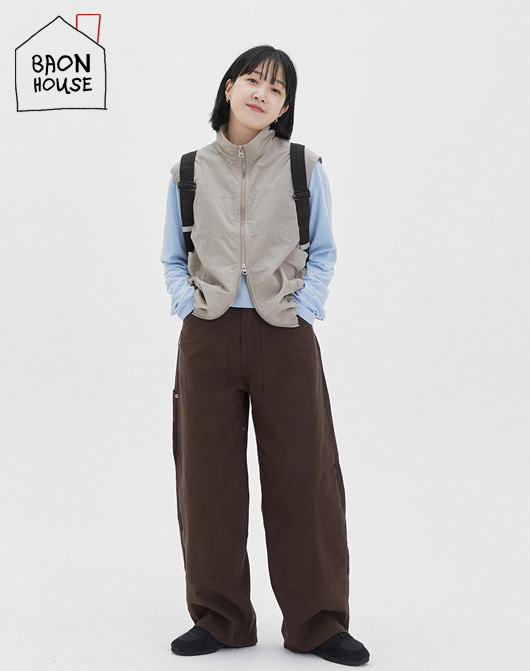 [BAONHOUSE] Comiz zip-up vest (3color)