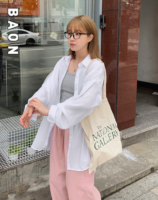 [3일간 new 5% sale] [BAON] 헨도 썸머 시스루 오버 셔츠 (2color)