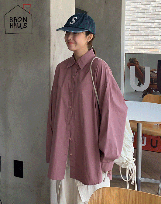 [6천장돌파/무료배송][BAONHAUS] 사모르 코튼 오버 긴팔 셔츠 (8color)