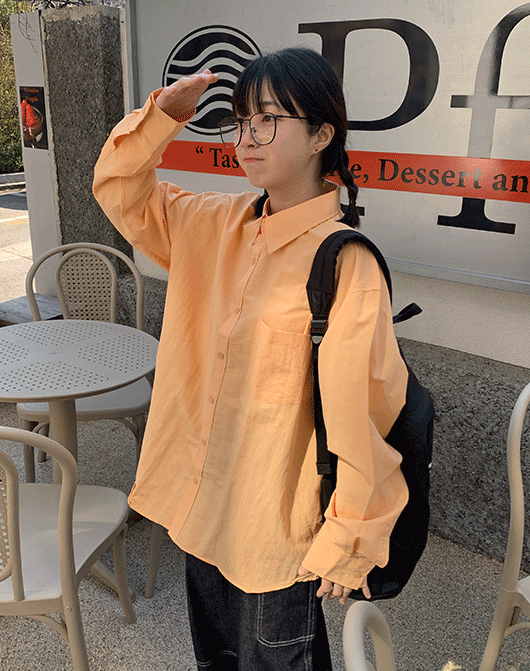 [unisex] 히쿠 컬러 나일론 오버 셔츠 (5color)